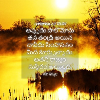Picture 04 - 1 రాజులు 2:12 TELIRV - అప్పుడు సొలొమోను - Bible Verse Picture
