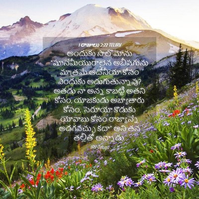 Picture 04 - 1 రాజులు 2:22 TELIRV - అందుకు సొలొమోను - Bible Verse Picture