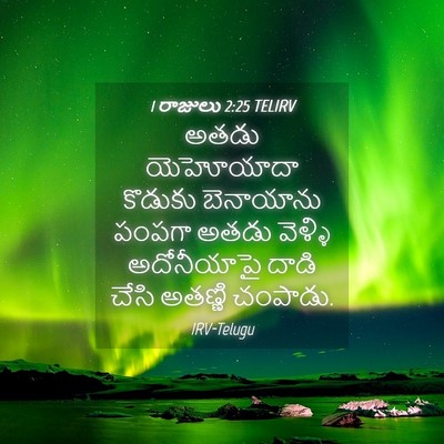 Picture 04 - 1 రాజులు 2:25 TELIRV - అతడు యెహోయాదా - Bible Verse Picture