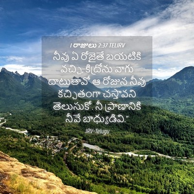 Picture 04 - 1 రాజులు 2:37 TELIRV - నీవు ఏ రోజైతే - Bible Verse Picture