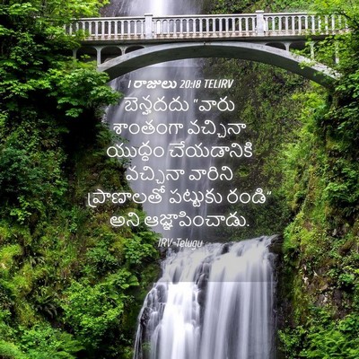 Picture 04 - 1 రాజులు 20:18 TELIRV - బెన్హదదు “వారు - Bible Verse Picture