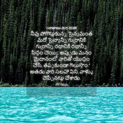 Picture 04 - 1 రాజులు 20:25 TELIRV - నీవు - Bible Verse Picture