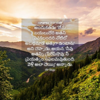 Picture 04 - 1 రాజులు 22:22 TELIRV - అందుకతడు ‘నేను - Bible Verse Picture