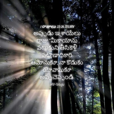 Picture 04 - 1 రాజులు 22:26 TELIRV - అప్పుడు ఇశ్రాయేలు - Bible Verse Picture