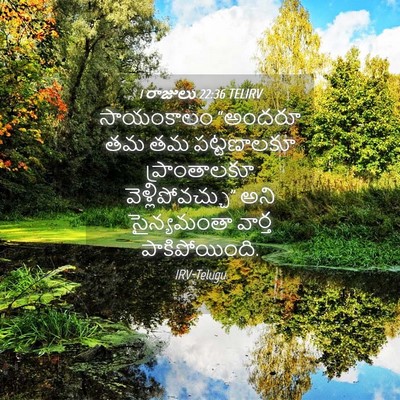 Picture 04 - 1 రాజులు 22:36 TELIRV - సాయంకాలం “అందరూ - Bible Verse Picture