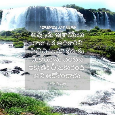 Picture 04 - 1 రాజులు 22:9 TELIRV - అప్పుడు ఇశ్రాయేలు - Bible Verse Picture