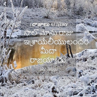 Picture 04 - 1 రాజులు 4:1 TELIRV - సొలొమోను రాజు - Bible Verse Picture