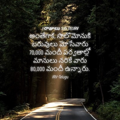 Picture 04 - 1 రాజులు 5:15 TELIRV - అంతేగాక, - Bible Verse Picture