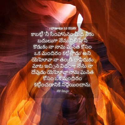 Picture 04 - 1 రాజులు 5:5 TELIRV - కాబట్టి ‘నీ - Bible Verse Picture
