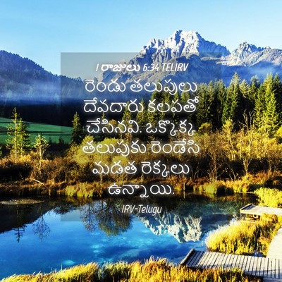 Picture 04 - 1 రాజులు 6:34 TELIRV - రెండు తలుపులు - Bible Verse Picture