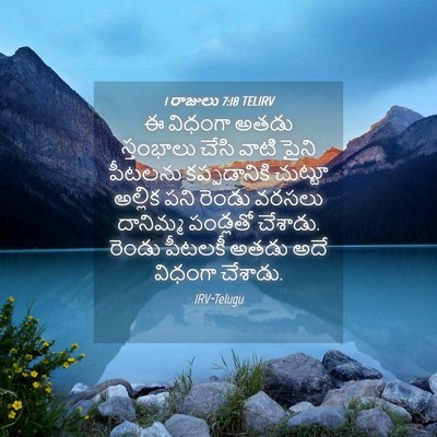 Picture 04 - 1 రాజులు 7:18 TELIRV - ఈ విధంగా అతడు - Bible Verse Picture