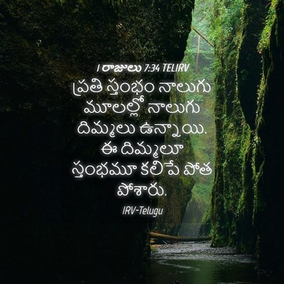 Picture 04 - 1 రాజులు 7:34 TELIRV - ప్రతి స్తంభం - Bible Verse Picture