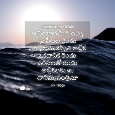 Picture 04 - 1 రాజులు 7:42 TELIRV - ఆ స్తంభాల మీద ఉన్న - Bible Verse Picture