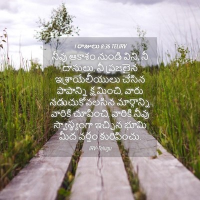 Picture 04 - 1 రాజులు 8:36 TELIRV - నీవు ఆకాశం నుండి - Bible Verse Picture