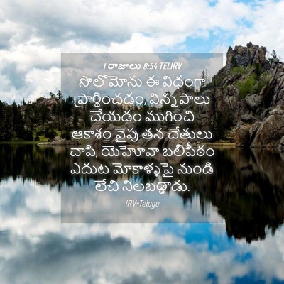 Picture 04 - 1 రాజులు 8:54 TELIRV - సొలొమోను ఈ విధంగా - Bible Verse Picture