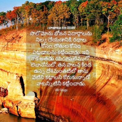 Picture 04 - 1 రాజులు 9:19 TELIRV - సొలొమోను భోజన - Bible Verse Picture