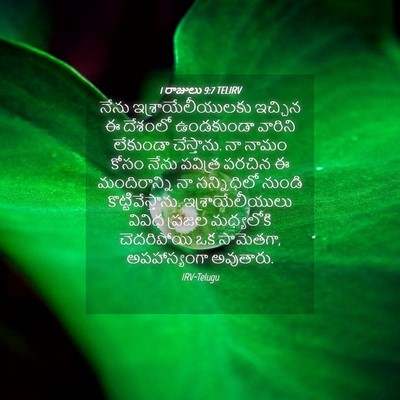 Picture 04 - 1 రాజులు 9:7 TELIRV - నేను - Bible Verse Picture