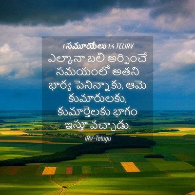 Picture 04 - 1 సమూయేలు 1:4 TELIRV - ఎల్కానా బలి - Bible Verse Picture