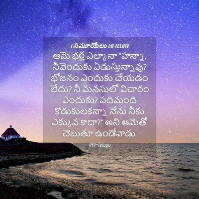 Picture 04 - 1 సమూయేలు 1:8 TELIRV - ఆమె భర్త ఎల్కానా - Bible Verse Picture