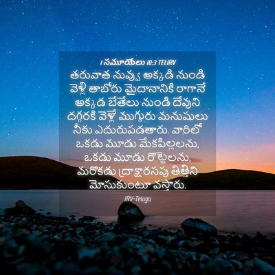 Picture 04 - 1 సమూయేలు 10:3 TELIRV - తరువాత నువ్వు - Bible Verse Picture