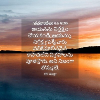 Picture 04 - 1 సమూయేలు 12:21 TELIRV - ఆయనను నిర్లక్షం - Bible Verse Picture