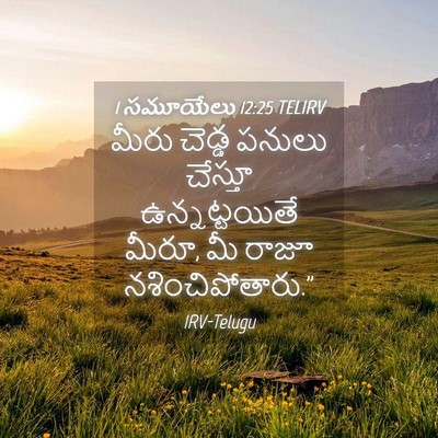 Picture 04 - 1 సమూయేలు 12:25 TELIRV - మీరు చెడ్డ పనులు - Bible Verse Picture