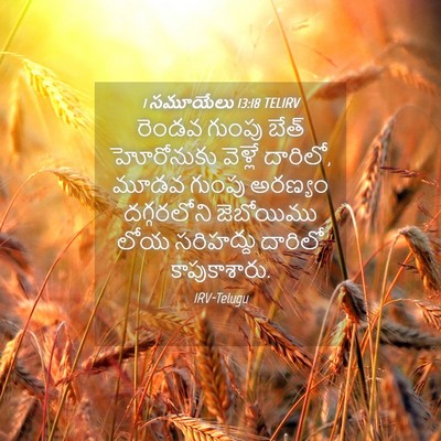 Picture 04 - 1 సమూయేలు 13:18 TELIRV - రెండవ గుంపు బేత్‌ - Bible Verse Picture