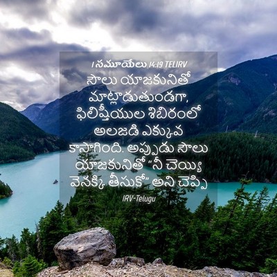 Picture 04 - 1 సమూయేలు 14:19 TELIRV - సౌలు యాజకునితో - Bible Verse Picture