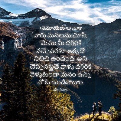 Picture 04 - 1 సమూయేలు 14:9 TELIRV - వారు మనలను చూసి, - Bible Verse Picture