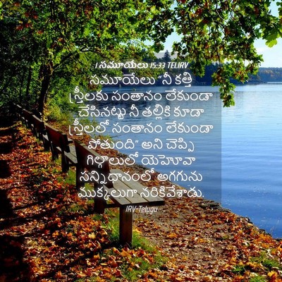 Picture 04 - 1 సమూయేలు 15:33 TELIRV - సమూయేలు “నీ కత్తి - Bible Verse Picture