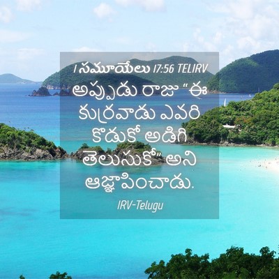 Picture 04 - 1 సమూయేలు 17:56 TELIRV - అప్పుడు రాజు “ఈ - Bible Verse Picture