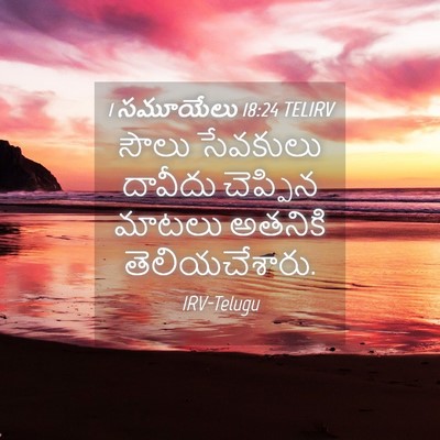 Picture 04 - 1 సమూయేలు 18:24 TELIRV - సౌలు సేవకులు - Bible Verse Picture