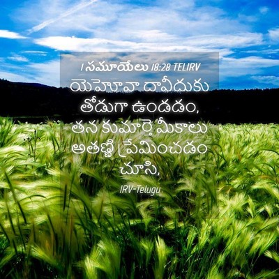 Picture 04 - 1 సమూయేలు 18:28 TELIRV - యెహోవా దావీదుకు - Bible Verse Picture