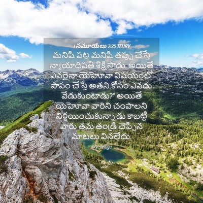Picture 04 - 1 సమూయేలు 2:25 TELIRV - మనిషి పట్ల మనిషి - Bible Verse Picture