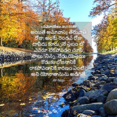 Picture 04 - 1 సమూయేలు 20:27 TELIRV - అయితే అమావాస్య - Bible Verse Picture
