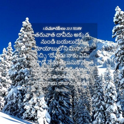 Picture 04 - 1 సమూయేలు 22:3 TELIRV - తరువాత దావీదు - Bible Verse Picture