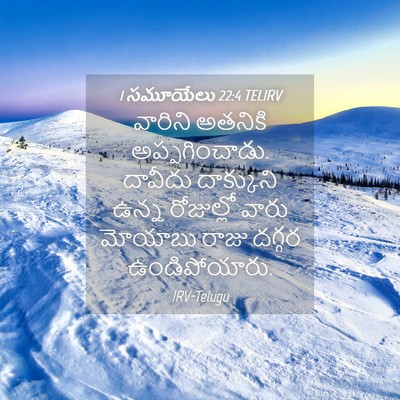 Picture 04 - 1 సమూయేలు 22:4 TELIRV - వారిని అతనికి - Bible Verse Picture