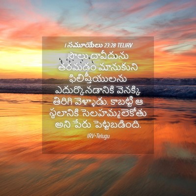 Picture 04 - 1 సమూయేలు 23:28 TELIRV - సౌలు దావీదును - Bible Verse Picture