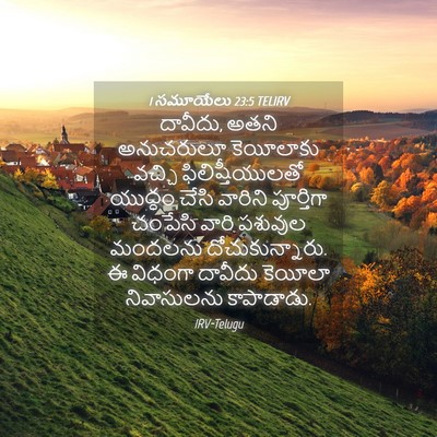 Picture 04 - 1 సమూయేలు 23:5 TELIRV - దావీదు, అతని - Bible Verse Picture