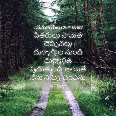 Picture 04 - 1 సమూయేలు 24:13 TELIRV - పితరులు సామెత - Bible Verse Picture
