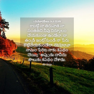 Picture 04 - 1 సమూయేలు 24:21 TELIRV - కాబట్టి నా తరువాత - Bible Verse Picture