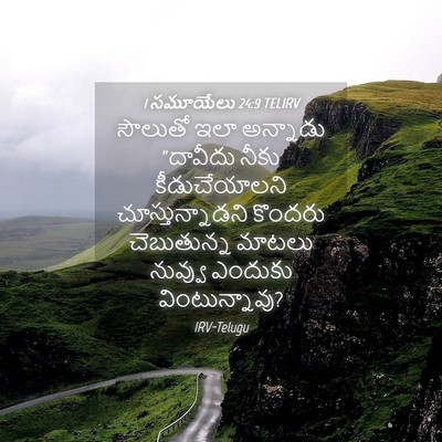 Picture 04 - 1 సమూయేలు 24:9 TELIRV - సౌలుతో ఇలా - Bible Verse Picture