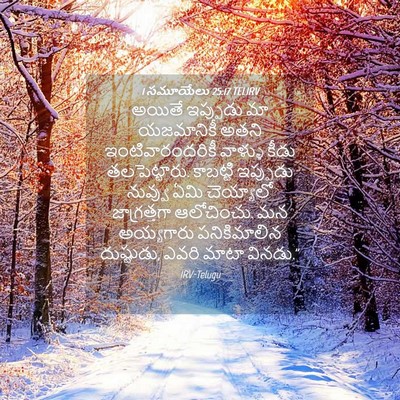 Picture 04 - 1 సమూయేలు 25:17 TELIRV - అయితే ఇప్పుడు మా - Bible Verse Picture