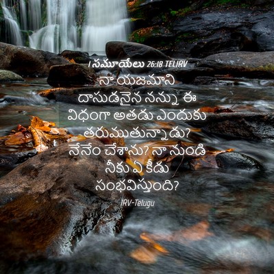 Picture 04 - 1 సమూయేలు 26:18 TELIRV - నా యజమాని - Bible Verse Picture