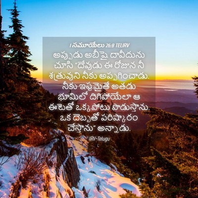 Picture 04 - 1 సమూయేలు 26:8 TELIRV - అప్పుడు అబీషై - Bible Verse Picture