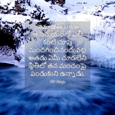 Picture 04 - 1 సమూయేలు 3:2 TELIRV - ఆ సమయంలో ఏలీ కంటి - Bible Verse Picture