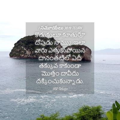 Picture 04 - 1 సమూయేలు 30:19 TELIRV - కొడుకులూ కూతుర్లూ - Bible Verse Picture