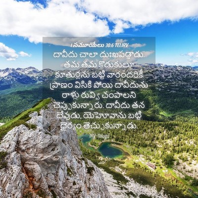 Picture 04 - 1 సమూయేలు 30:6 TELIRV - దావీదు చాలా - Bible Verse Picture