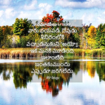 Picture 04 - 1 సమూయేలు 4:7 TELIRV - వారు భయపడి, దేవుడు - Bible Verse Picture