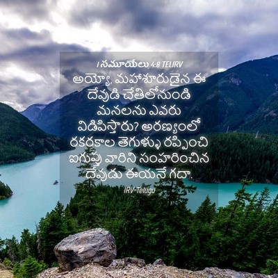 Picture 04 - 1 సమూయేలు 4:8 TELIRV - అయ్యో, మహాశూరుడైన - Bible Verse Picture